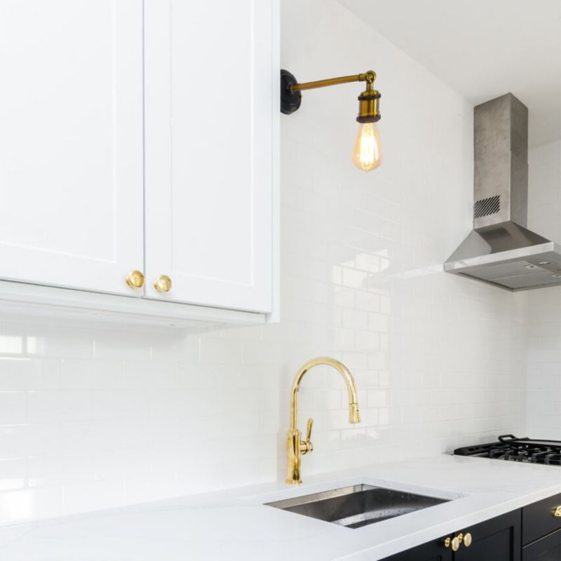 Kinkiet ścienny Edo Loft Navis E27 czarny mosiądz, industrialny EDO777183  1 szt.