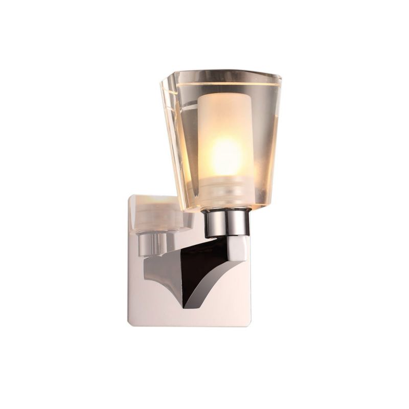 Kinkiet ścienny Italux Laurine chromowany przezroczysty-biały do łazienki 1 x G9 x 28W IP44 wym: 14 x 8 x 12 cm - 1 szt.