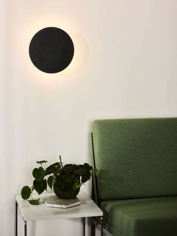 Kinkiet ścienny Lucide Eklyps czarny  LED 8W 3000K 480lm IP20 wym: 3,5 x 25 x 25 cm - 1 szt.
