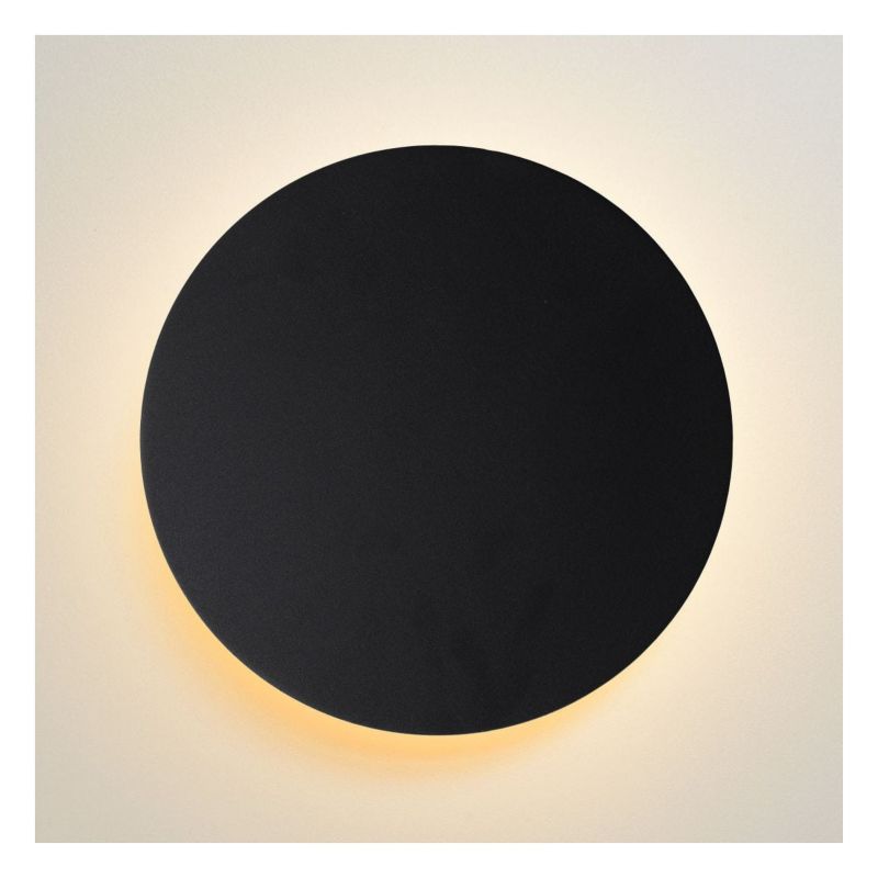 Kinkiet ścienny Lucide Eklyps czarny  LED 8W 3000K 480lm IP20 wym: 3,5 x 25 x 25 cm - 1 szt.