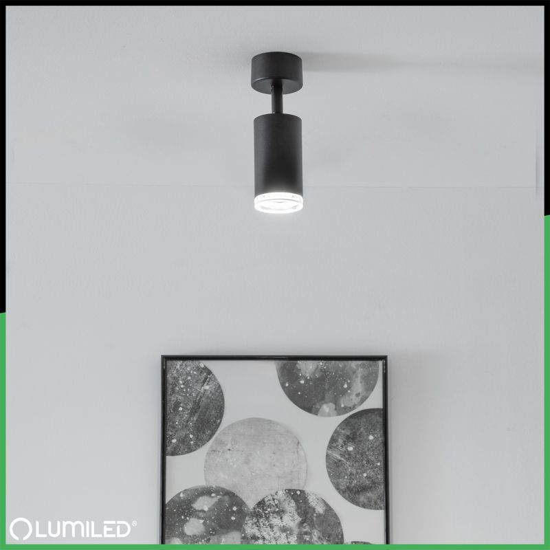 Kinkiet Ścienny Lumiled Lampa Sufitowa Lumiled Reflektor LED Spot GU10 IP44 Czarna 1 szt.