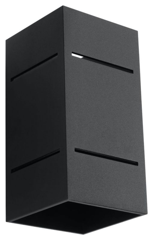 Kinkiet ścienny Sollux Lighting Blocco czarny  1 x G9 x 40W IP20 wym: 20 x 10 x 10 cm - 1 szt.