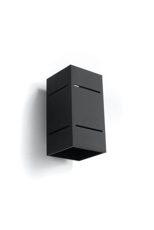 Kinkiet ścienny Sollux Lighting Blocco czarny  1 x G9 x 40W IP20 wym: 20 x 10 x 10 cm - 1 szt.