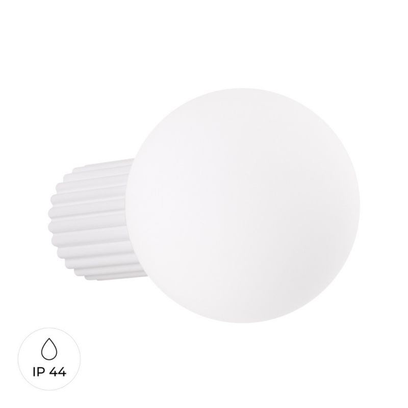 Kinkiet ścienny Sollux Lighting Halo biały styl nowoczesny 1 x G9 x  IP44 wym: 12 x 12 x 17 cm - 1 szt.