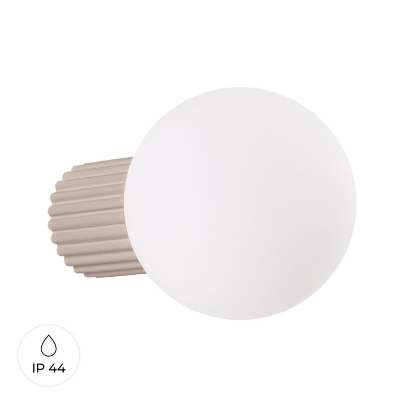 Kinkiet ścienny Sollux Lighting Halo taupo-biały styl nowoczesny 1 x G9 x  IP44 wym: 12 x 12 x 17 cm - 1 szt.