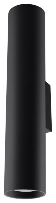 Kinkiet ścienny Sollux Lighting Lagos czarny  2 x GU10 x 40W IP20 wym: 30 x 8 x 8 cm - 1 szt.