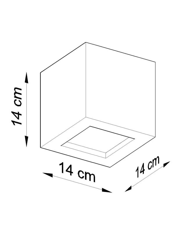 Kinkiet ścienny Sollux Lighting Leo biały ceramiczny 1 x E27 x 60W IP20 wym: 15 x 15 x 15 cm - 1 szt.