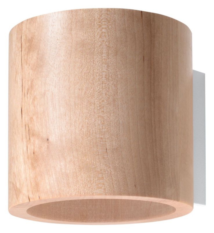 Kinkiet ścienny Sollux Lighting Orbis jasne drewno-biały  1 x G9 x 40W IP20 wym: 12 x 10 x 10 cm - 1 szt.