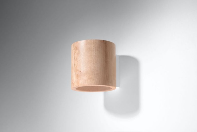 Kinkiet ścienny Sollux Lighting Orbis jasne drewno-biały  1 x G9 x 40W IP20 wym: 12 x 10 x 10 cm - 1 szt.