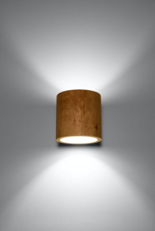 Kinkiet ścienny Sollux Lighting Orbis jasne drewno-biały  1 x G9 x 40W IP20 wym: 12 x 10 x 10 cm - 1 szt.