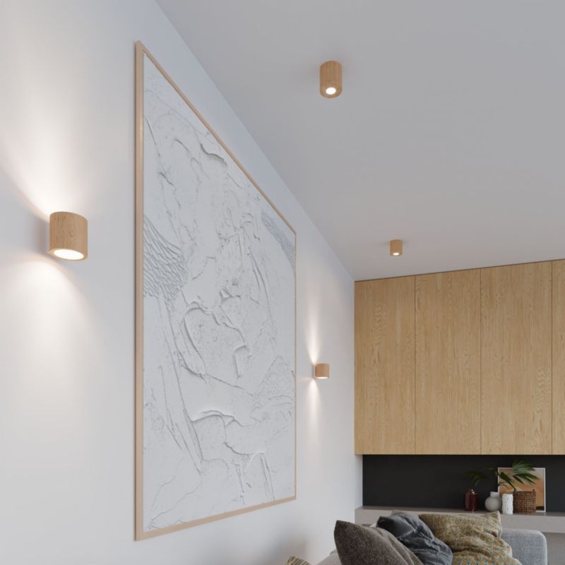 Kinkiet ścienny Sollux Lighting Orbis jasne drewno-biały  1 x G9 x 40W IP20 wym: 12 x 10 x 10 cm - 1 szt.