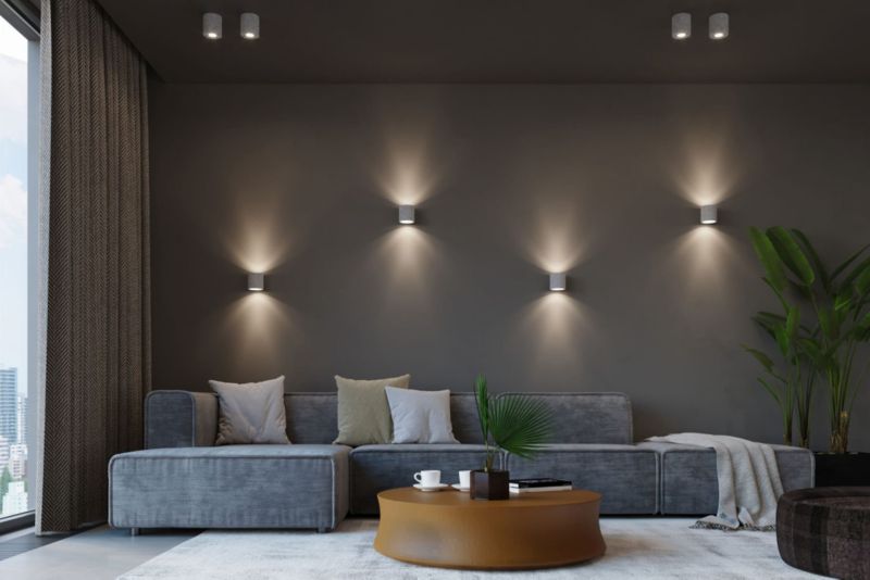 Kinkiet ścienny Sollux Lighting Orbis szary  1 x G9 x 40W IP20 wym: 12 x 10 x 10 cm - 1 szt.