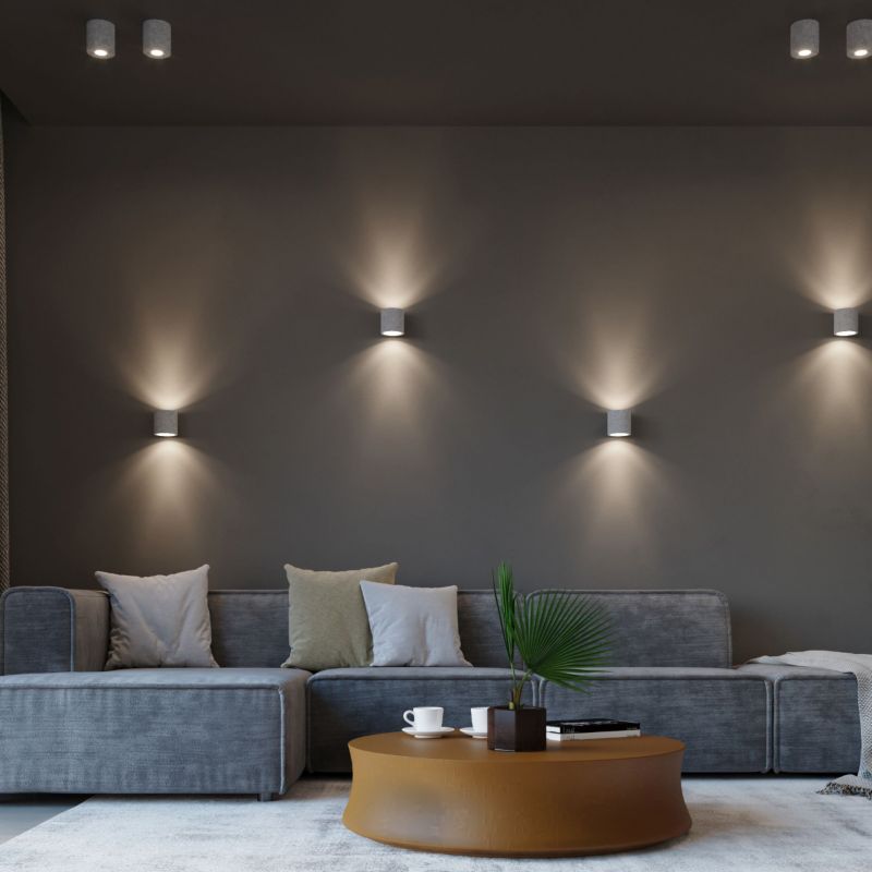 Kinkiet ścienny Sollux Lighting Orbis szary  1 x G9 x 40W IP20 wym: 12 x 10 x 10 cm - 1 szt.