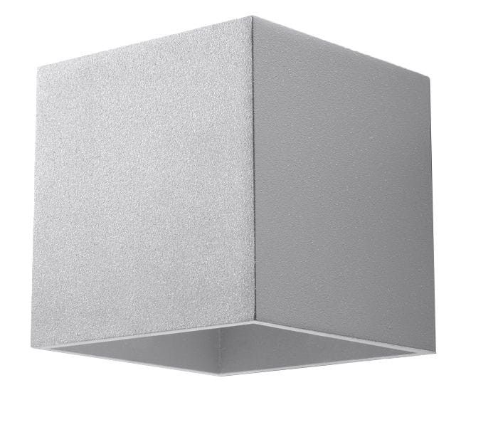 Kinkiet ścienny Sollux Lighting Quad szary  1 x G9 x 40W IP20 wym: 10 x 12 x 12 cm - 1 szt.
