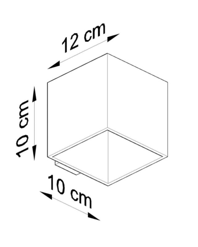 Kinkiet ścienny Sollux Lighting Quad szary  1 x G9 x 40W IP20 wym: 10 x 12 x 12 cm - 1 szt.
