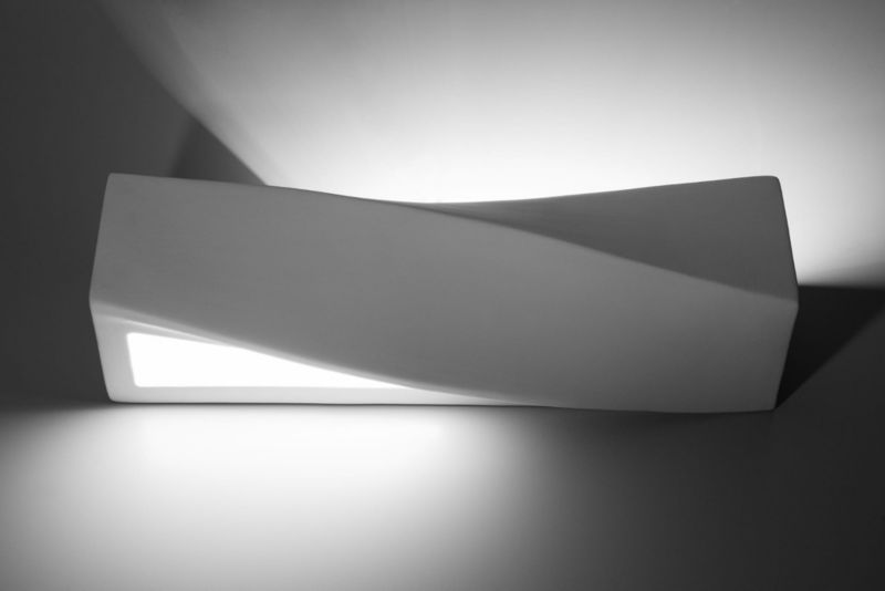 Kinkiet ścienny Sollux Lighting Sigma biały  1 x E27 x 60W IP20 wym: 15 x 42 x 12 cm - 1 szt.