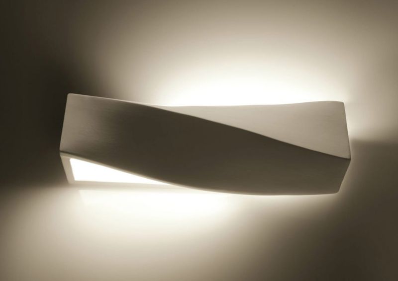 Kinkiet ścienny Sollux Lighting Sigma biały  1 x E27 x 60W IP20 wym: 15 x 42 x 12 cm - 1 szt.