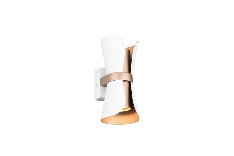 Nástěnná lampa Trio Coat, bílá a hnědá, nahoře-dole, 2 x GU10 x IP20, rozměry: 21 x 10 x 11 cm - 1 ks.