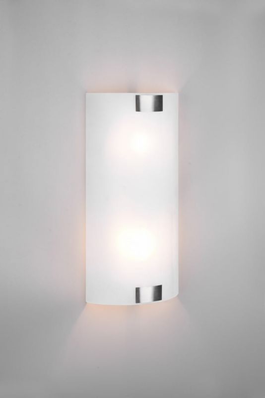 Trio Pura nástěnné svítidlo bílá a stříbrná 2 x E27 x 25W IP20 rozměry: 40 x 20 x 7,5 cm - 1 ks.
