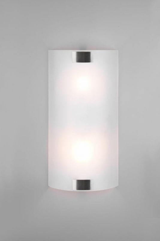 Trio Pura nástěnné svítidlo bílá a stříbrná 2 x E27 x 25W IP20 rozměry: 40 x 20 x 7,5 cm - 1 ks.