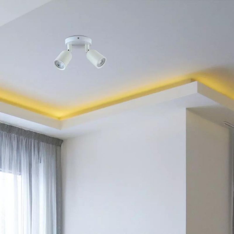 V-TAC Vt-897 nástěnné svítidlo bílé 2 x GU10 x 35W IP20 rozměry: 14,5 x 12 x 0,48 cm - 1 ks.