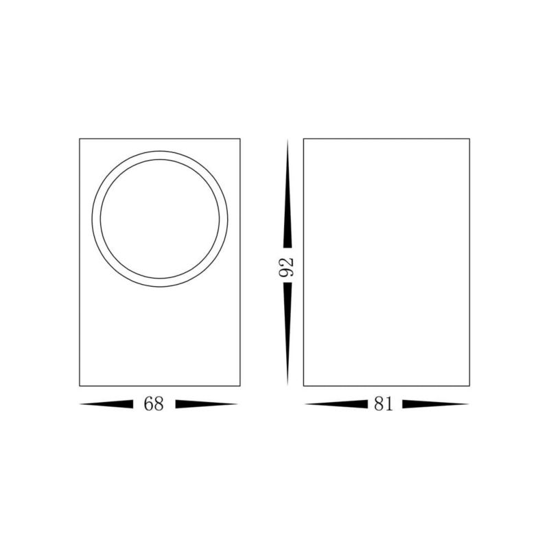 Kinkiet ścienny zewnętrzny Eko-Light Boka czarny  1 x GU10 x 40W IP44 wym: 9,2 x 6,8 x 8,1 cm - 1 szt.