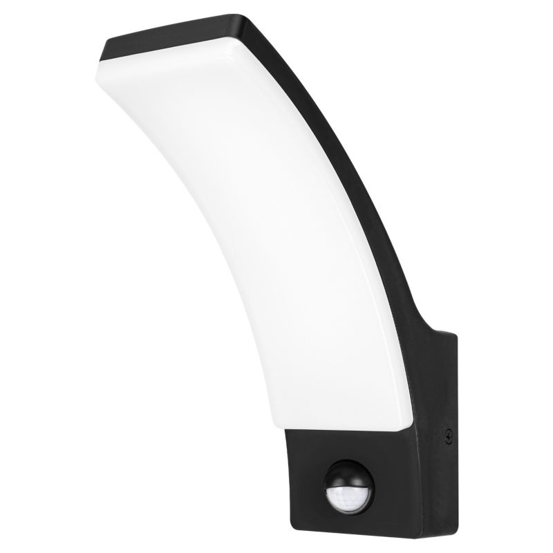 Kinkiet ścienny zewnętrzny LED MasterLED Grudo 12W 22.5cm IP54 4000K czujnik ruchu PIR czarny 1 szt.