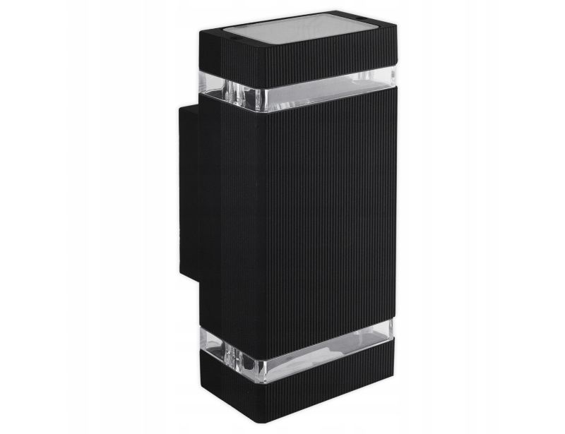 Kinkiet ścienny zewnętrzny MasterLed Hana czarny  2 x GU10 x 35W IP65 wym: 23 x 11 x 10,5 cm - 1 szt.