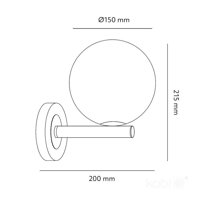 Kinkiet Globe Elegance Kobi Ash K 1xG9 1szt.