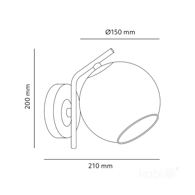Kinkiet Globe Elegance Smoke Kobi K 1xE14 1szt.