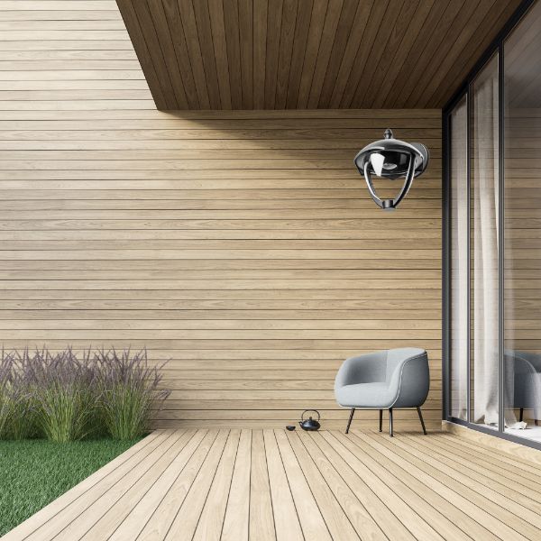 Kinkiet GTV Grande czarny dolny prosty aluminium E27 IP54 60W 1 szt