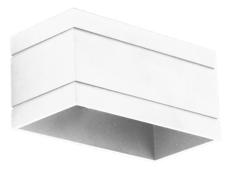 Kinkiet Lampex Quado biały prostokąt 1 x G9 x 40W IP20 wym: 10 x 20 x 20 cm - 1 szt.