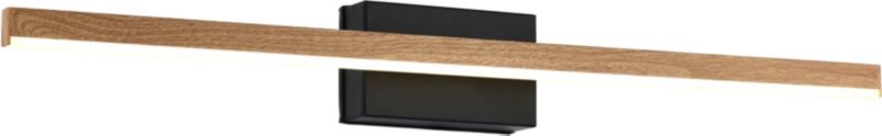 Kinkiet LED Linea 1 x 8 W 640 lm czarny/drewno