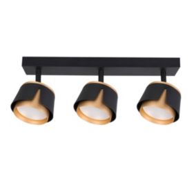 Kinkiet LED XUDO 3-punktowy GX53 Regulowany Czarno-złoty 1 szt.