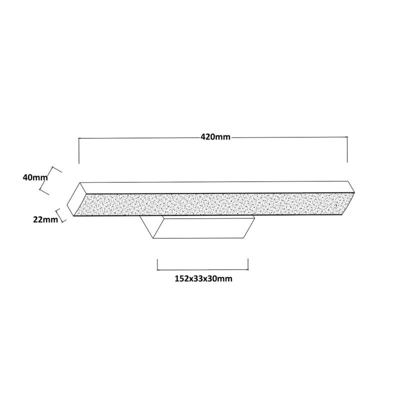 Kinkiet Light Prestige AQUA nad lustro czarny LED 1x12W 1500lm Odcienie bieli IP44 -1 szt.