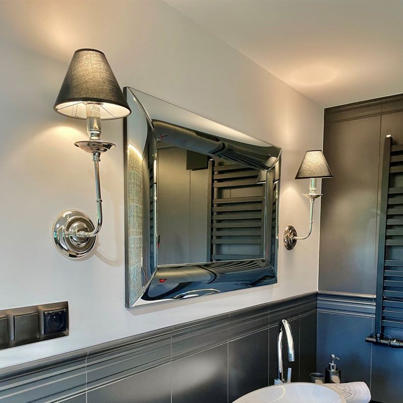 Kinkiet Light Prestige Glamour srebrno - czarny 1 x E14 1 szt.