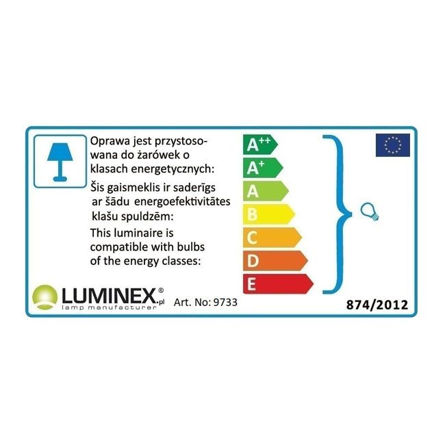 Kinkiet Luminex Siner 1 x 60 W E27 czarny