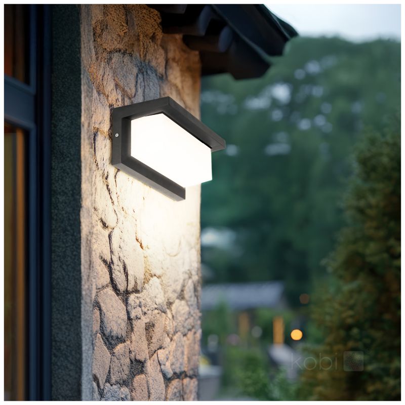 Kinkiet ogrodowy LED Lentero Kobi 12W 4000K LX IP54 czarny 1szt.
