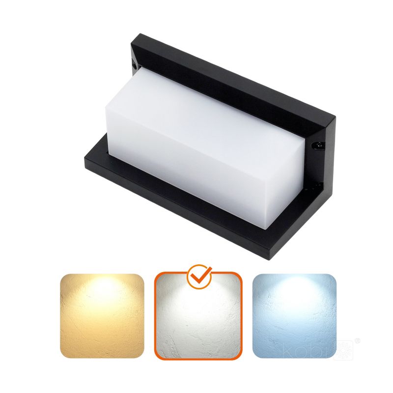 Kinkiet ogrodowy LED Lentero Kobi 12W 4000K LX IP54 czarny 1szt.