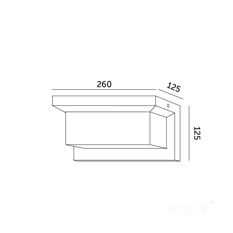Kinkiet ogrodowy LED Lentero Kobi 12W 4000K LX IP54 czarny 1szt.