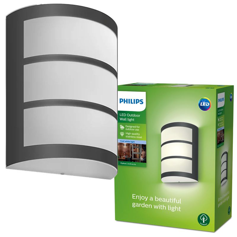 Kinkiet Ogrodowy Python Philips Lampa Elewacyjna Zewnętrzna LED 6W ...