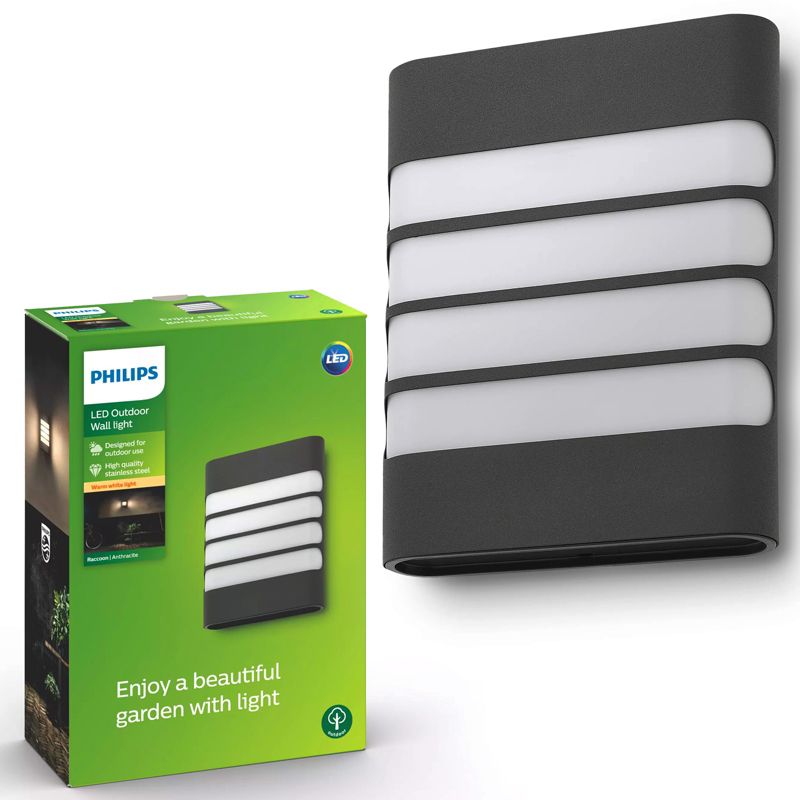Kinkiet Ogrodowy Raccoon Philips Lampa Elewacyjna Zewnętrzna LED 3W ...