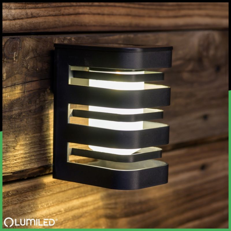 Kinkiet Solarny Lumiled Lampa Elewacyjna LED Natynkowa 3000K Czujnik Zmierzchu 1 szt.