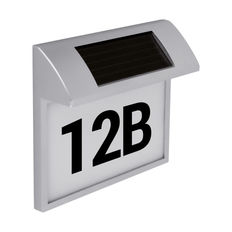 Kinkiet solarny Struhm Adres chromowany biały-czarny LED 0.18W 6500K 3lm  IP44 wym: 22,5 x 24 x 6,5 cm tworzywo sztuczne - 1 szt.
