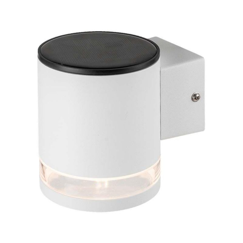 Kinkiet solarny z czujnikiem V-TAC 1139 biały LED 1W 3000K 70lm  IP54 wym: 11,2 x 9 x 12,1 cm aluminium - 1 szt.