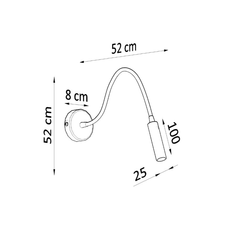 Kinkiet Sollux Lighting AXIL czarny 1 szt.