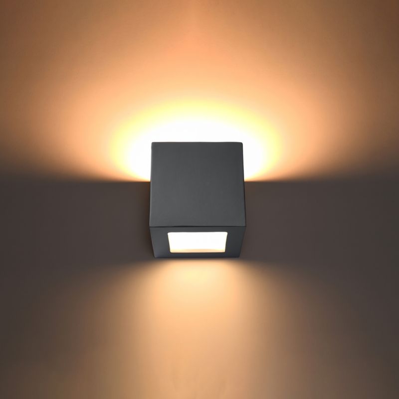 Kinkiet Sollux Lighting ceramiczny LEO szary 1 szt.