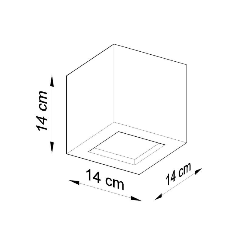 Kinkiet Sollux Lighting ceramiczny LEO szary 1 szt.