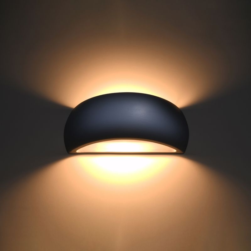 Kinkiet Sollux Lighting ceramiczny PONTIUS szary 1 szt.
