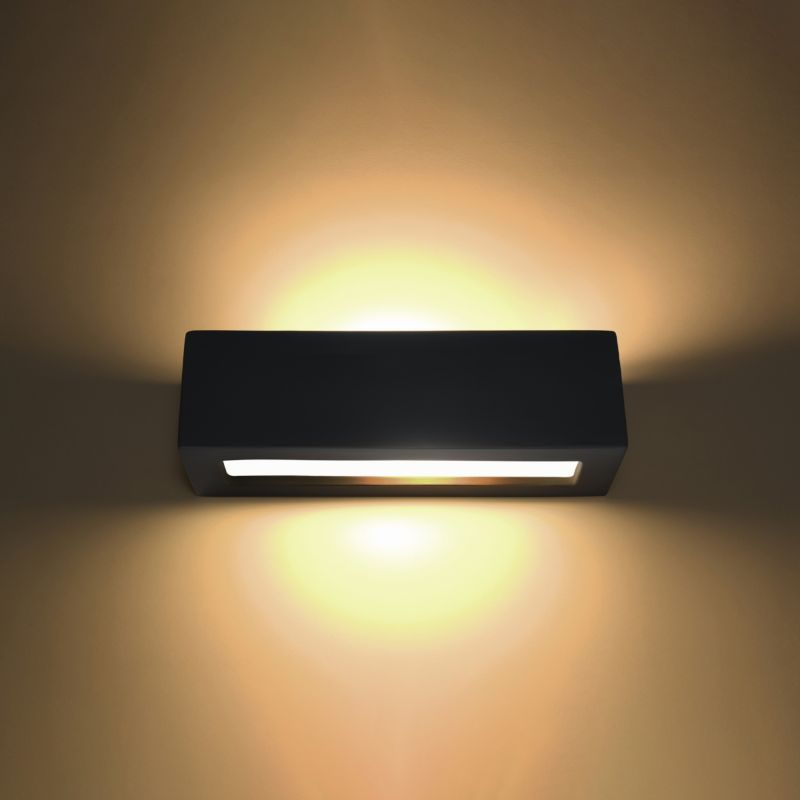 Kinkiet Sollux Lighting ceramiczny VEGA czarny 1 szt.